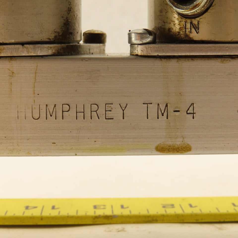 Humphrey TM-4 4 Port Solenoid Operated Lubricator Manifold 24VDC