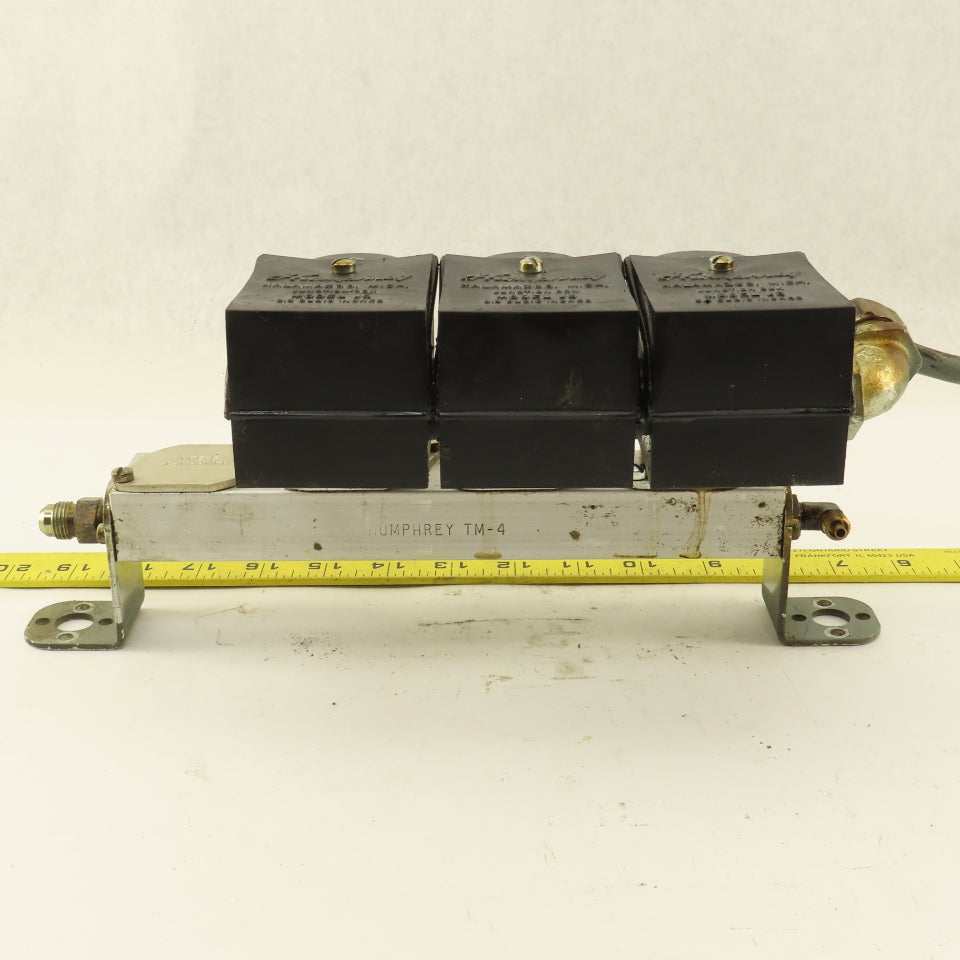 Humphrey TM-4 4 Port Solenoid Operated Lubricator Manifold 24VDC