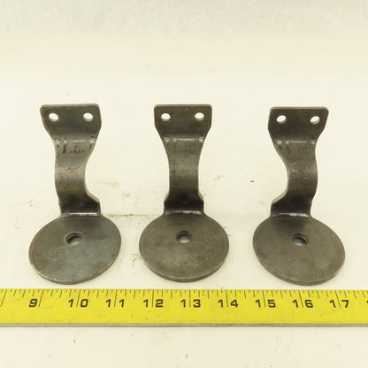 Unfinished Universal Industrial Steel Hand Rail Bracket Lot Of 3