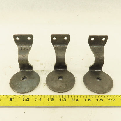 Unfinished Universal Industrial Steel Hand Rail Bracket Lot Of 3