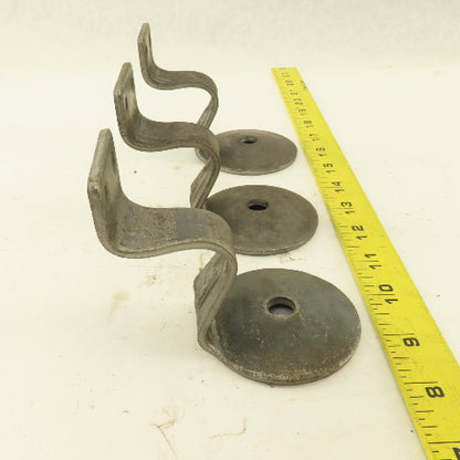 Unfinished Universal Industrial Steel Hand Rail Bracket Lot Of 3