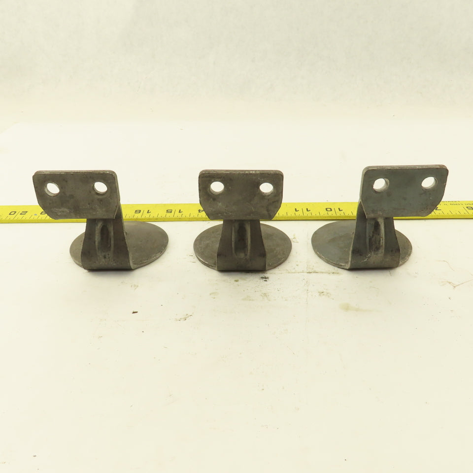 Unfinished Universal Industrial Steel Hand Rail Bracket Lot Of 3