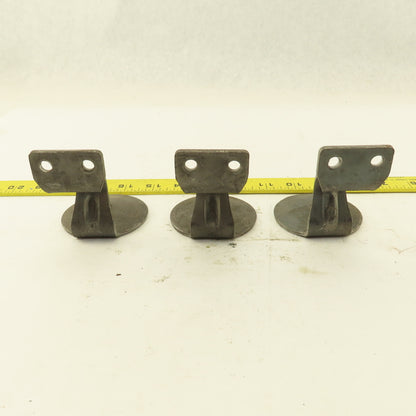 Unfinished Universal Industrial Steel Hand Rail Bracket Lot Of 3