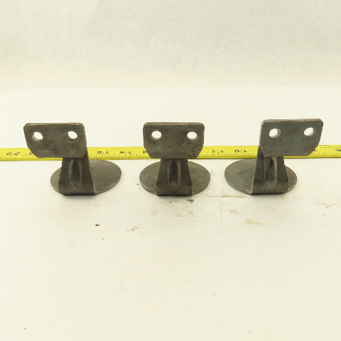 Unfinished Universal Industrial Steel Hand Rail Bracket Lot Of 3