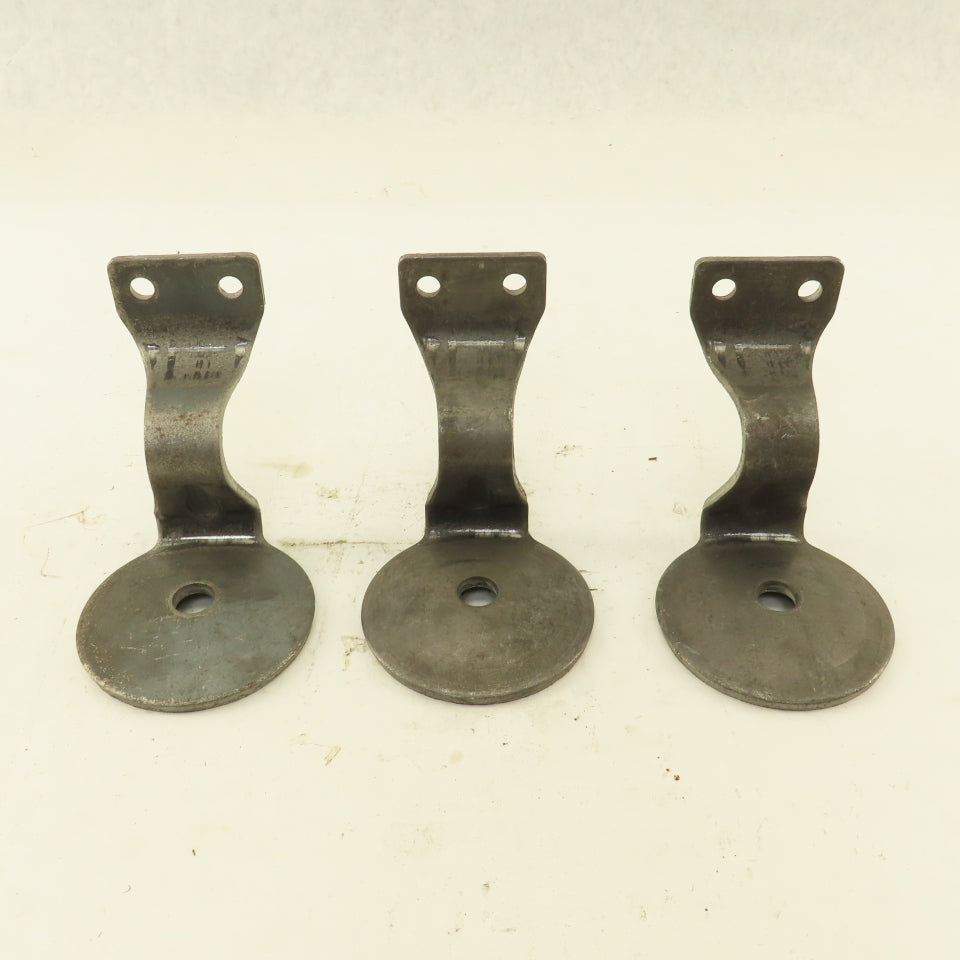 Unfinished Universal Industrial Steel Hand Rail Bracket Lot Of 3