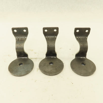 Unfinished Universal Industrial Steel Hand Rail Bracket Lot Of 3