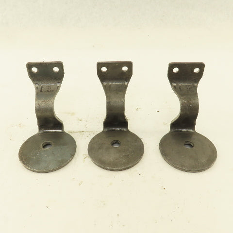 Unfinished Universal Industrial Steel Hand Rail Bracket Lot Of 3