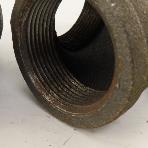 1-1/2" NPT 90° Elbow Malleable Iron Black Pipe Fitting Lot Of 2