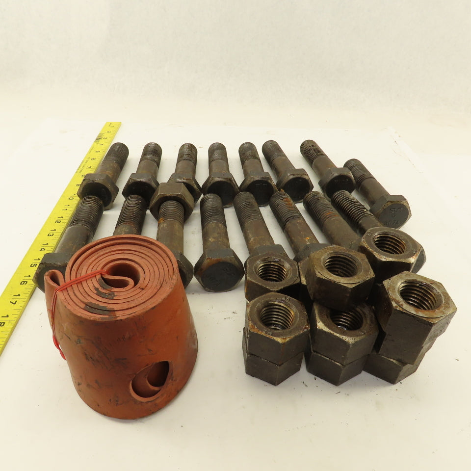 FGP08-18 18" Full Face Flange Pak Gasket 1-1/8"-7 x 5" Hex Head Bolt With Nuts