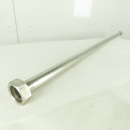 1-1/2" Flange x Compression Stainless Steel Sanitary Pipe 56-1/2" OAL