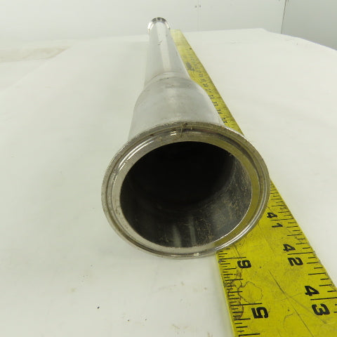 2-1/2" Flange x 2" Flange Reducer  Stainless Steel Sanitary Pipe 31" OAL