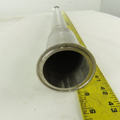 2-1/2" Flange x 2" Flange Reducer  Stainless Steel Sanitary Pipe 31" OAL