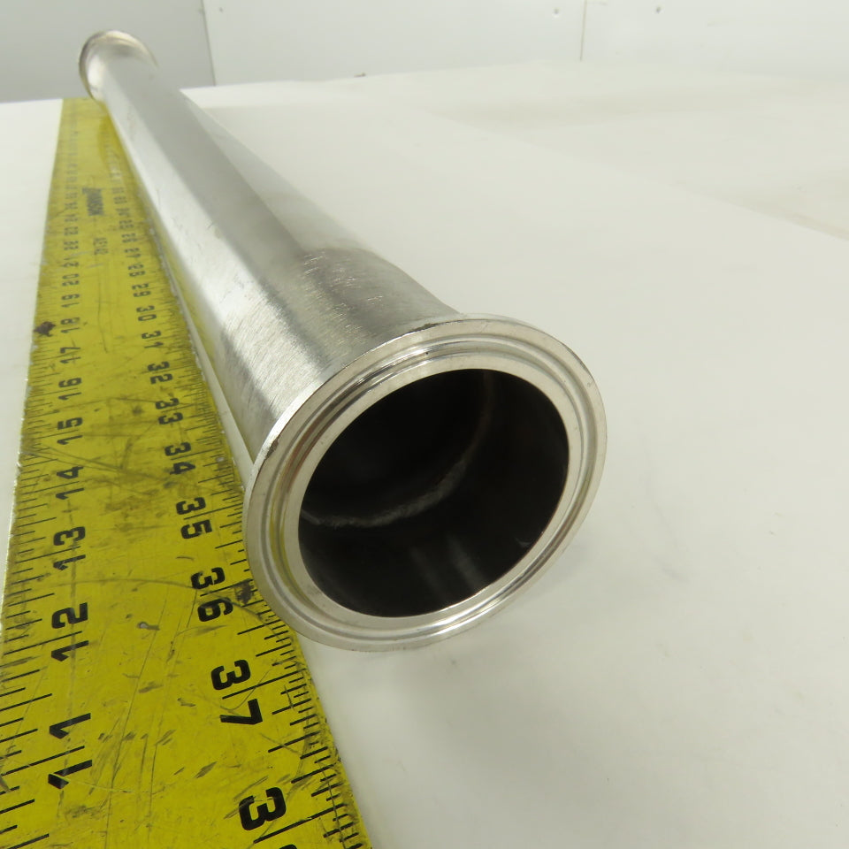 2-1/2" Flange x 2" Flange Reducer  Stainless Steel Sanitary Pipe 31" OAL