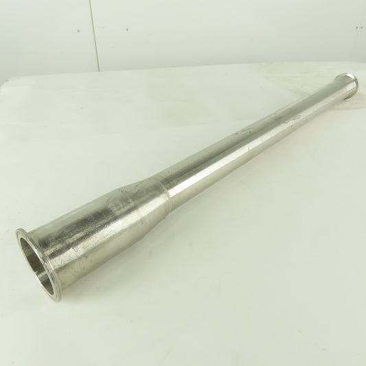 2-1/2" Flange x 2" Flange Reducer  Stainless Steel Sanitary Pipe 31" OAL