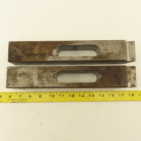 Large 2"x2"x10"x 1" Slot Machinist Setup Hold Down Clamps Lot of 2