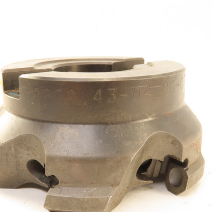 Seco R 220.43-04.00-07W 4" Indexing Insert Face Mill Cutter 6 Flute