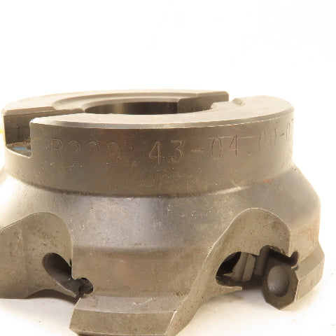 Seco R 220.43-04.00-07W 4" Indexing Insert Face Mill Cutter 6 Flute