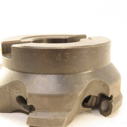 Seco R 220.43-04.00-07W 4" Indexing Insert Face Mill Cutter 6 Flute