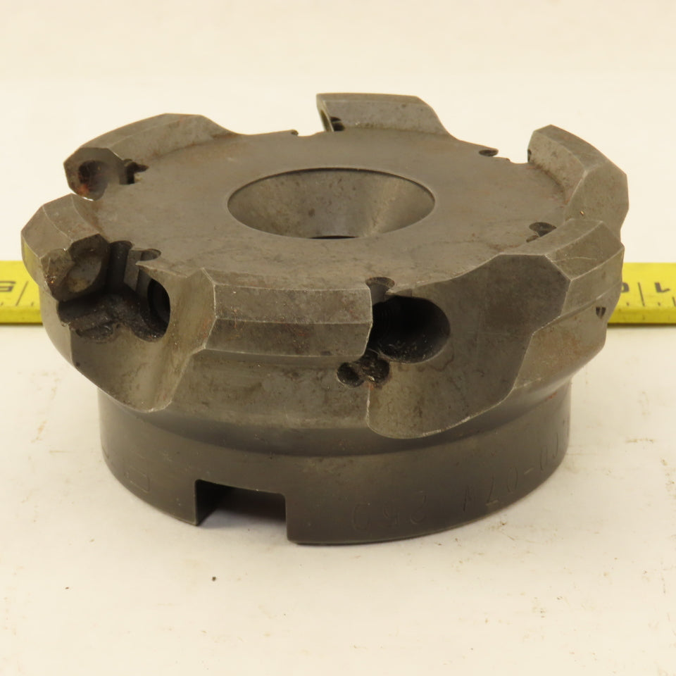 Seco R 220.43-04.00-07W 4" Indexing Insert Face Mill Cutter 6 Flute