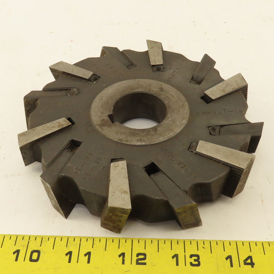 5-5/8"OD x 1.041" Wide Staggered Tooth Slot Side Mill Cutter 1-1/4" Arbor