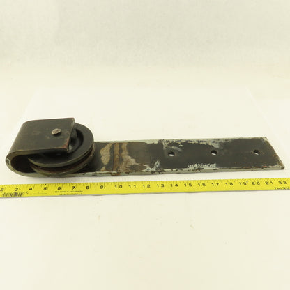 Heavy Duty Door Track Roller 5" x 17-1/2" Drop 1/2" Wide Groove