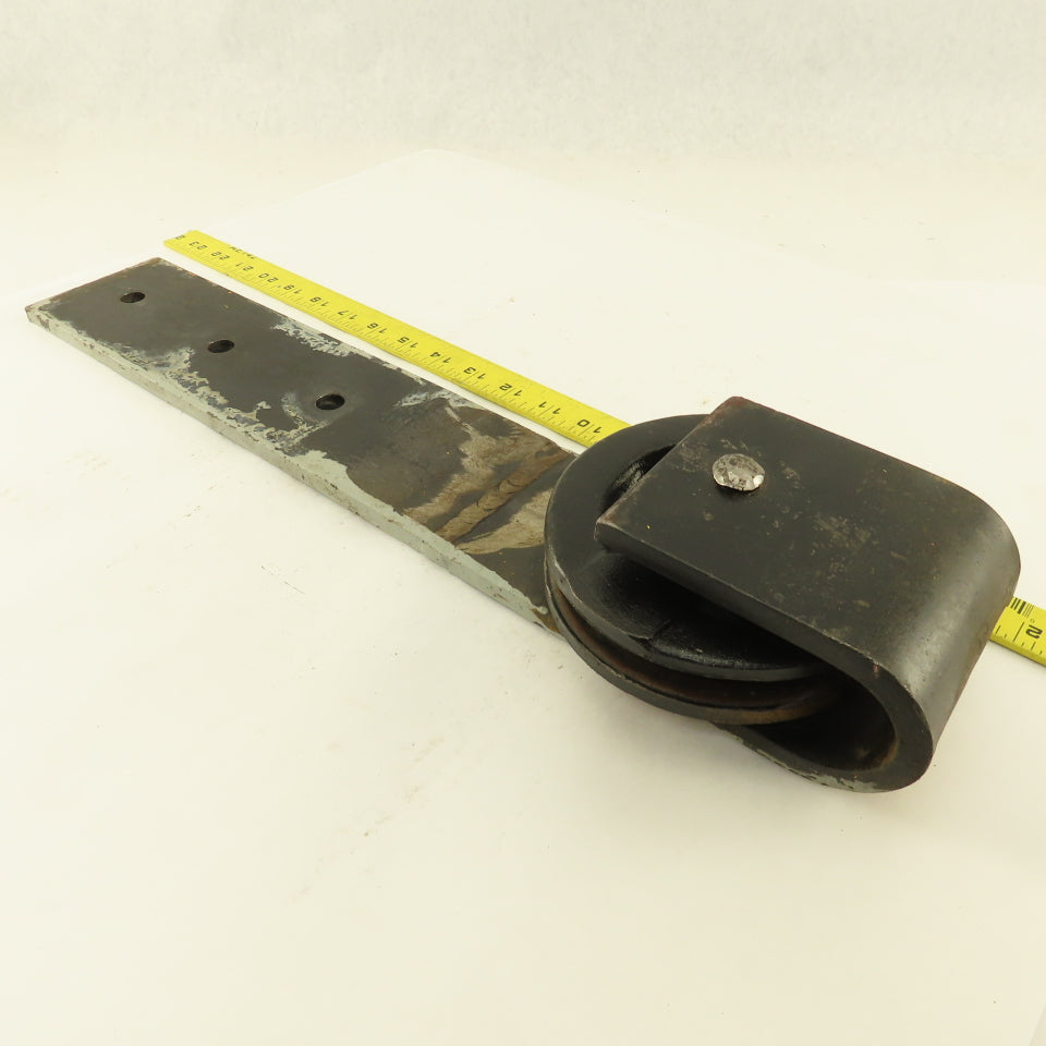 Heavy Duty Door Track Roller 5" x 17-1/2" Drop 1/2" Wide Groove