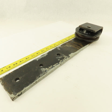 Heavy Duty Door Track Roller 5" x 17-1/2" Drop 1/2" Wide Groove