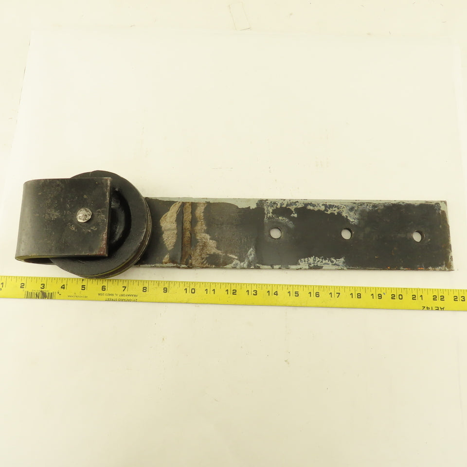 Heavy Duty Door Track Roller 5" x 17-1/2" Drop 1/2" Wide Groove