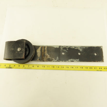 Heavy Duty Door Track Roller 5" x 17-1/2" Drop 1/2" Wide Groove
