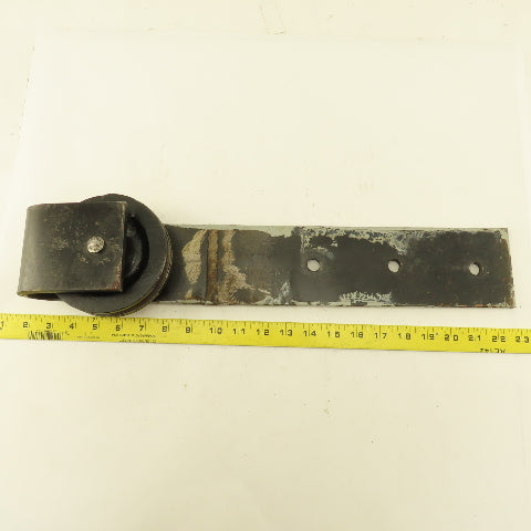 Heavy Duty Door Track Roller 5" x 17-1/2" Drop 1/2" Wide Groove