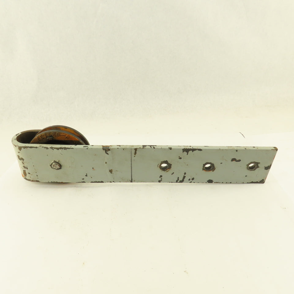 Heavy Duty Door Track Roller 5" x 17-1/2" Drop 1/2" Wide Groove