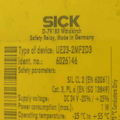 Sick UE23-2MF Safety Relay 24VDC