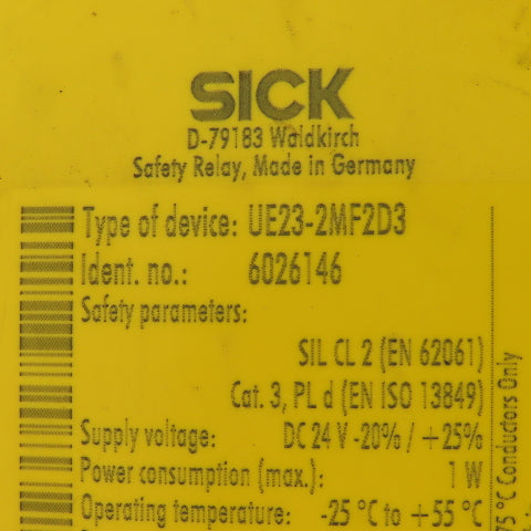 Sick UE23-2MF Safety Relay 24VDC