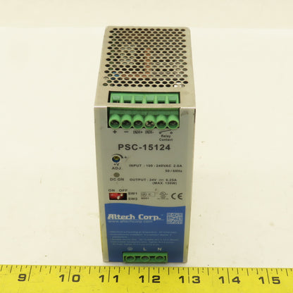 Altech Corp PSC-15124 Adjustable Input 100-240V 50/60Hz Power Supply 24VDC
