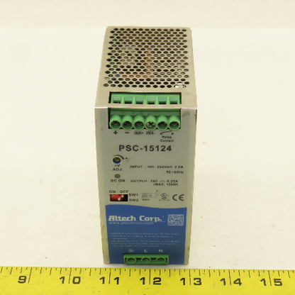 Altech Corp PSC-15124 Adjustable Input 100-240V 50/60Hz Power Supply 24VDC