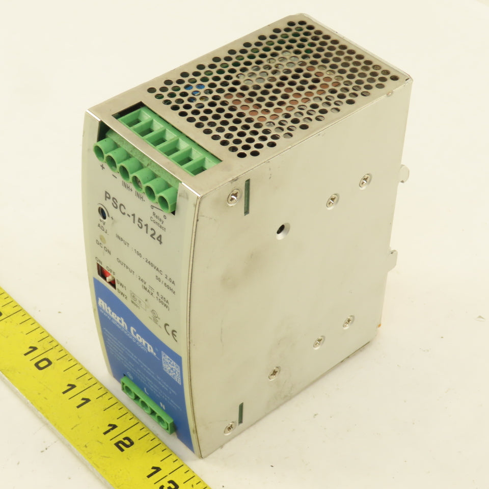 Altech Corp PSC-15124 Adjustable Input 100-240V 50/60Hz Power Supply 24VDC