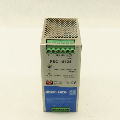 Altech Corp PSC-15124 Adjustable Input 100-240V 50/60Hz Power Supply 24VDC