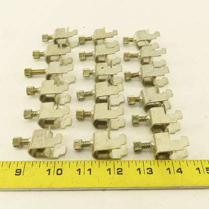 1/2" Wide DIN Rail Mount Cable Clamp Strain Relief Lot Of 18