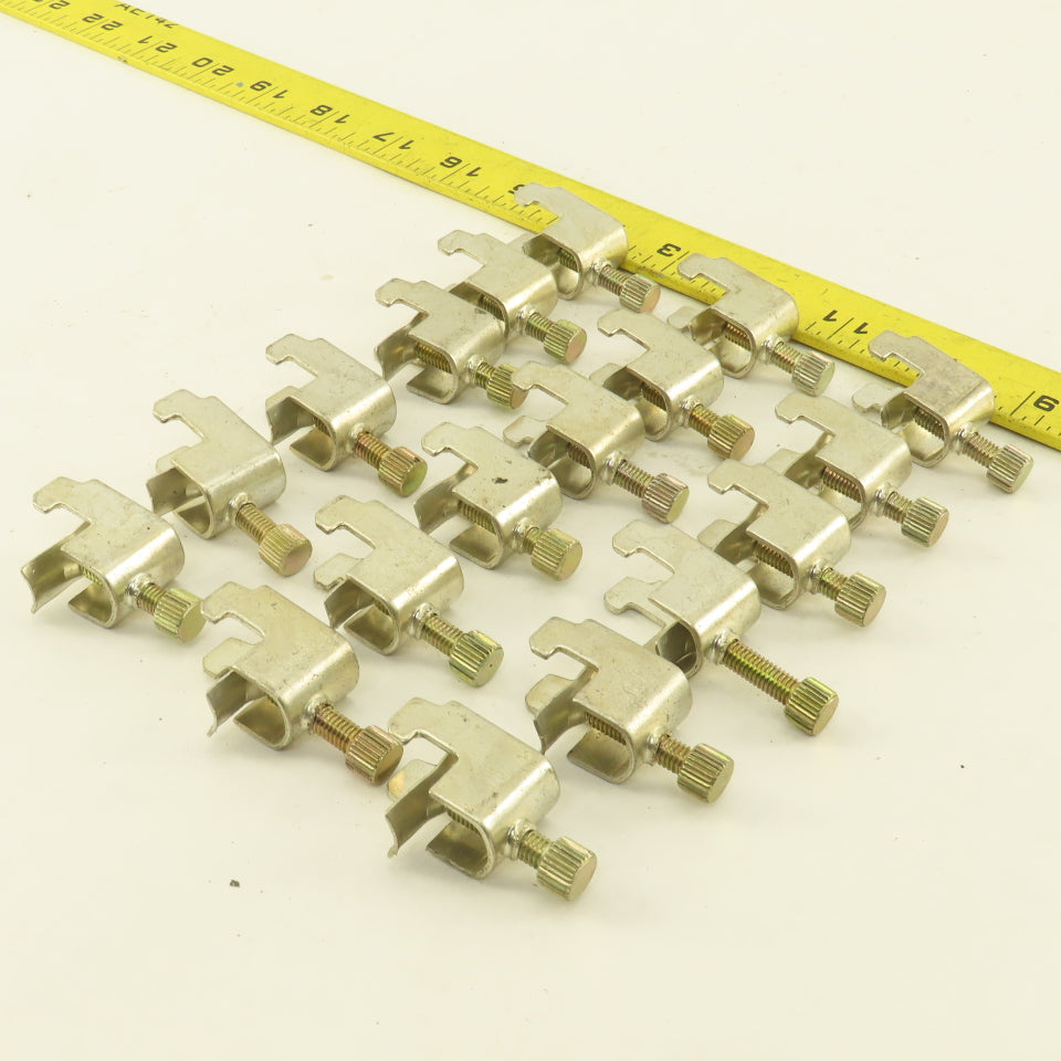 1/2" Wide DIN Rail Mount Cable Clamp Strain Relief Lot Of 18