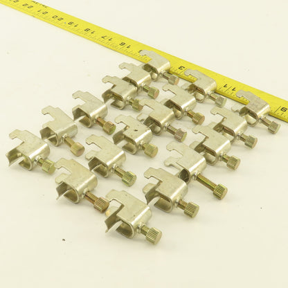 1/2" Wide DIN Rail Mount Cable Clamp Strain Relief Lot Of 18