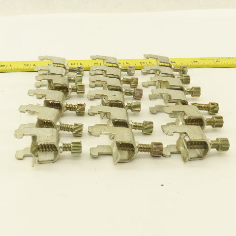 1/2" Wide DIN Rail Mount Cable Clamp Strain Relief Lot Of 18