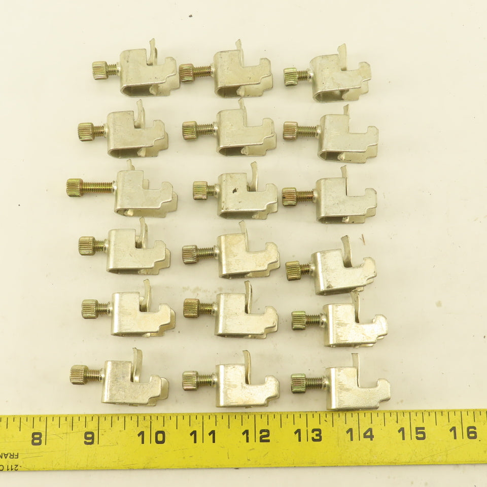 1/2" Wide DIN Rail Mount Cable Clamp Strain Relief Lot Of 18
