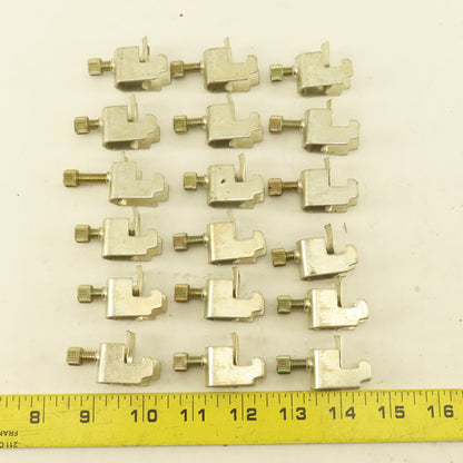 1/2" Wide DIN Rail Mount Cable Clamp Strain Relief Lot Of 18