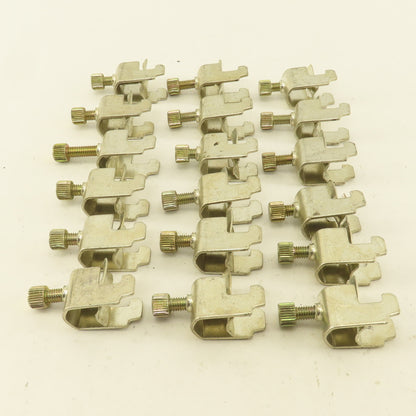 1/2" Wide DIN Rail Mount Cable Clamp Strain Relief Lot Of 18
