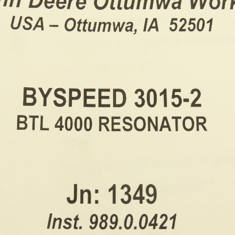 Bystronic Byspeed 3015-2 BTL 4000 Resonator Operating Manual