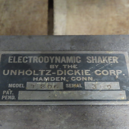 Unholtz Dickie T206 Electrodynamic Shaker W/MA250-206 Power Amplifier