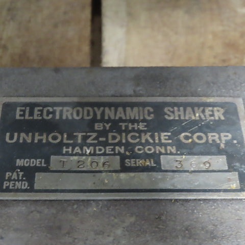 Unholtz Dickie T206 Electrodynamic Shaker W/MA250-206 Power Amplifier