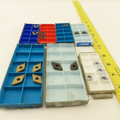 Seco Mixed Lot Carbide Tin Coated Rhombic, Triangle Indexing Insert Lot Of 15