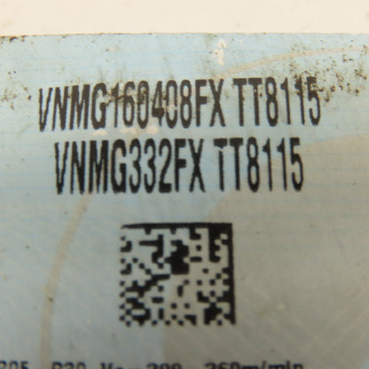 Ingersoll VNMG332FX TT8115 TIN Coated Carbide Indexing Insert 10 Pcs.