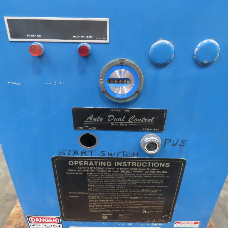 Quincy QSI 350 75Hp Rotary Screw Air Compressor Control Panel Cabinet Assembly